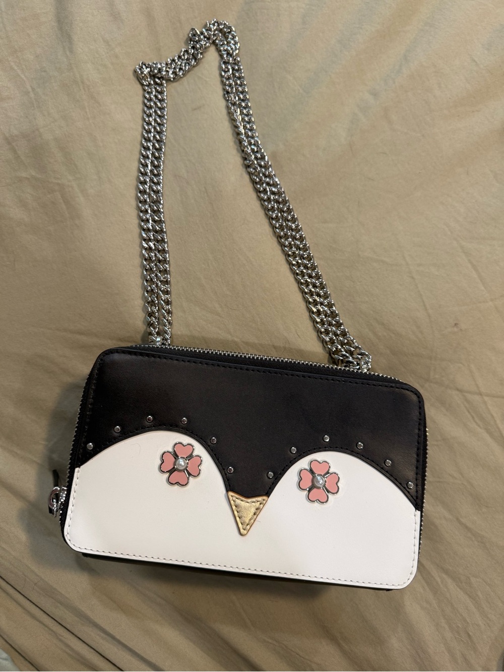 Kate Spade Frosty Penguin Convertible Crossbody Shoulder Bag